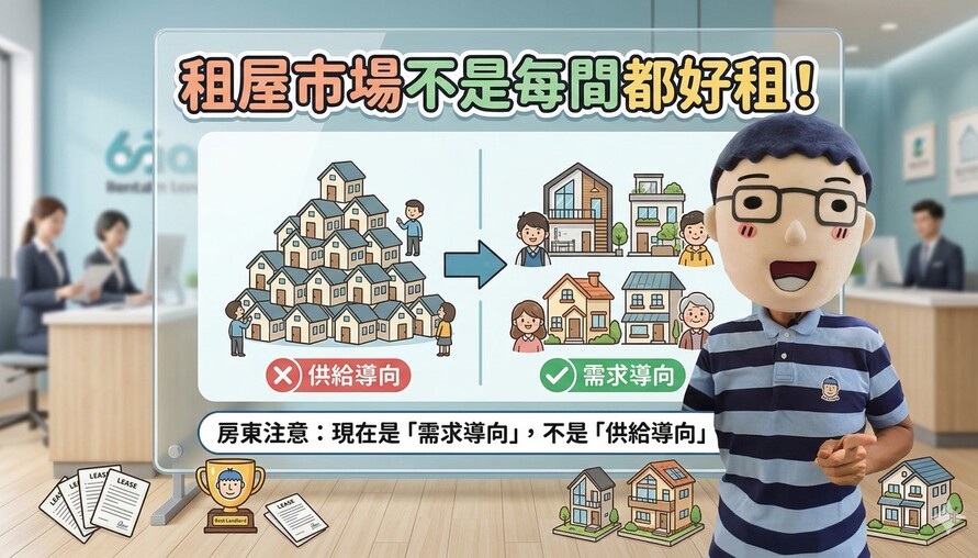 租屋市場不是每間都好租！房東注意：現在是「需求導向」，不是「供給導向」