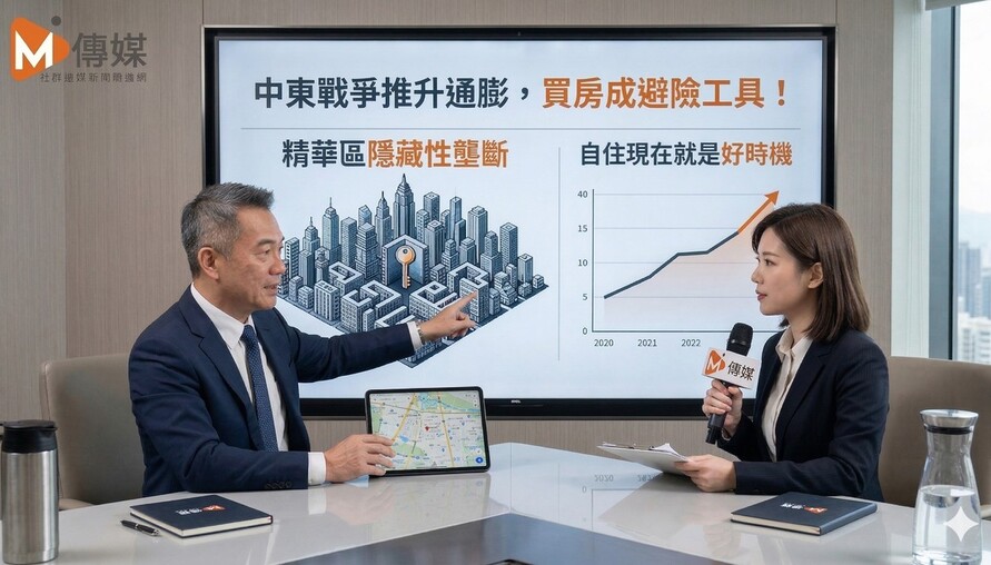 中東戰爭推升通膨，買房成避險工具！海悅總座：精華區有「隱藏性壟斷」，自住現在就是好時機