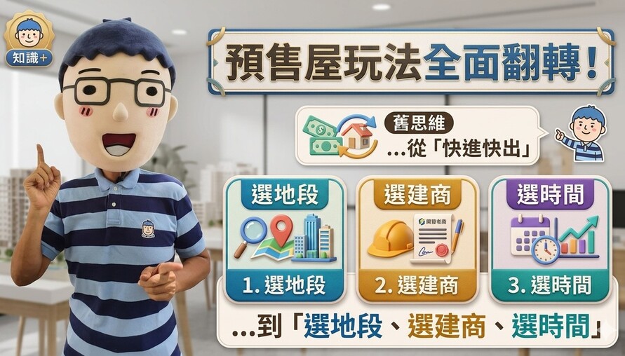 預售屋玩法全面翻轉！從「快進快出」到「選地段、選建商、選時間」