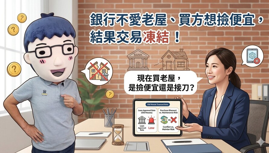 銀行不愛老屋、買方想撿便宜，結果交易凍結！現在買老屋，是撿便宜還是接刀？