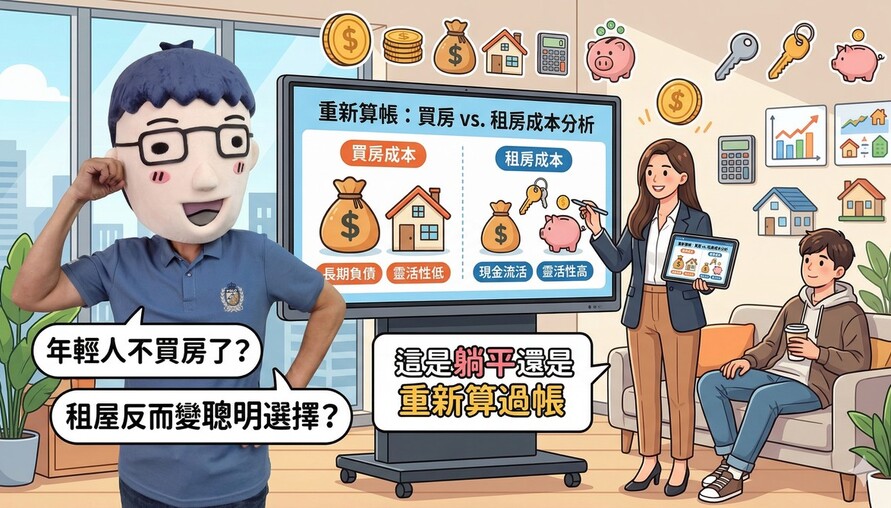 年輕人不買房了？租屋反而變聰明選擇？專家：這不是躺平，是重新算過帳
