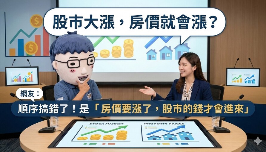 股市大漲，房價就會漲？網友：順序搞錯了！是「房價要漲了，股市的錢才會進來」