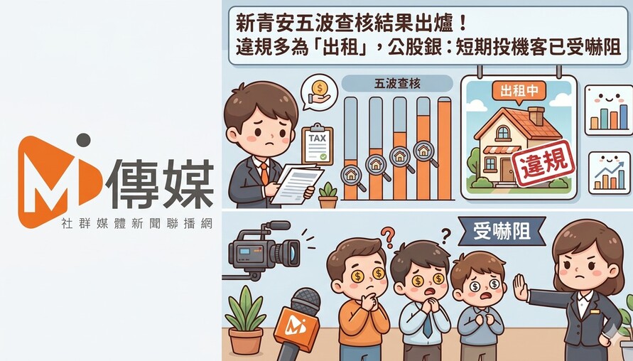 新青安五波查核結果出爐！違規多為「出租」，公股銀：短期投機客已受嚇阻