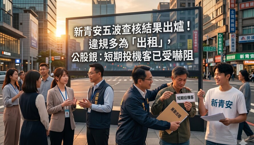 新青安五波查核結果出爐！違規多為「出租」，公股銀：短期投機客已受嚇阻