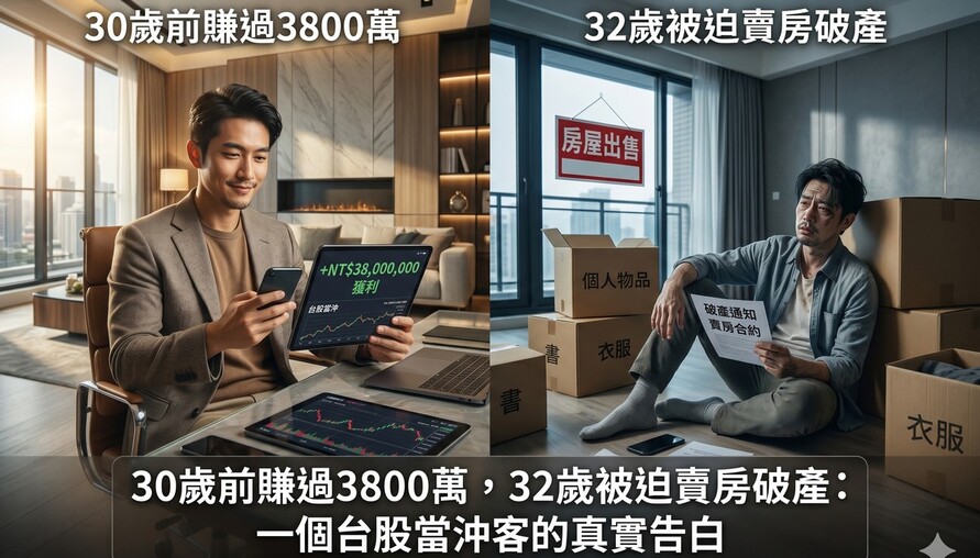 30歲前賺過3800萬，32歲被迫賣房破產：一個台股當沖客的真實告白