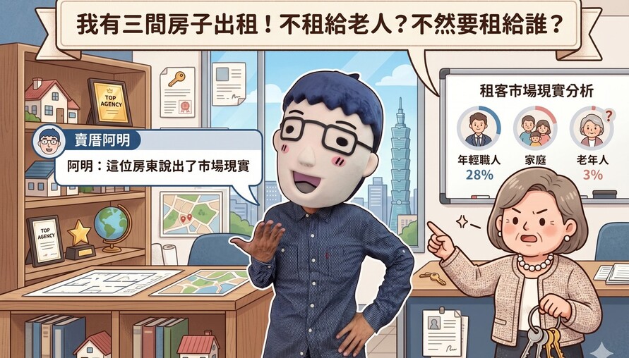 我有三間房子出租！不租給老人？不然要租給誰？