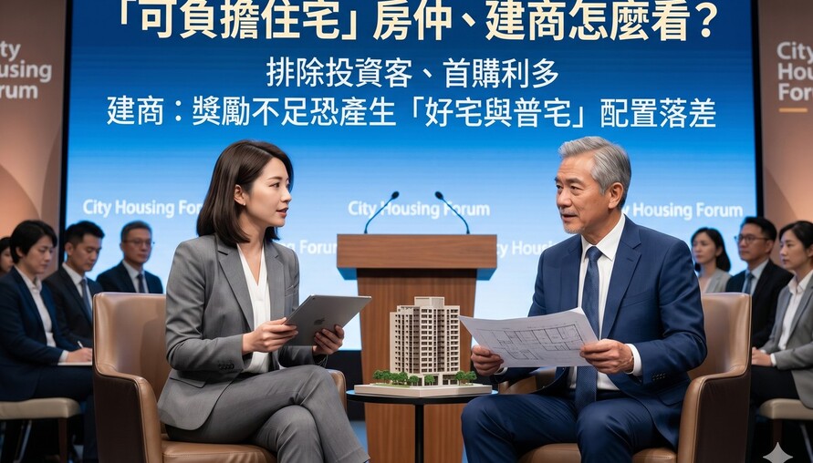 「可負擔住宅」房仲、建商怎麼看？排除投資客、首購利多，建商：獎勵不足恐產生「好宅與普宅」配置落差