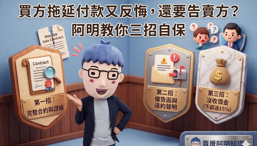 買方拖延付款又反悔，還要告賣方？阿明教你三招自保