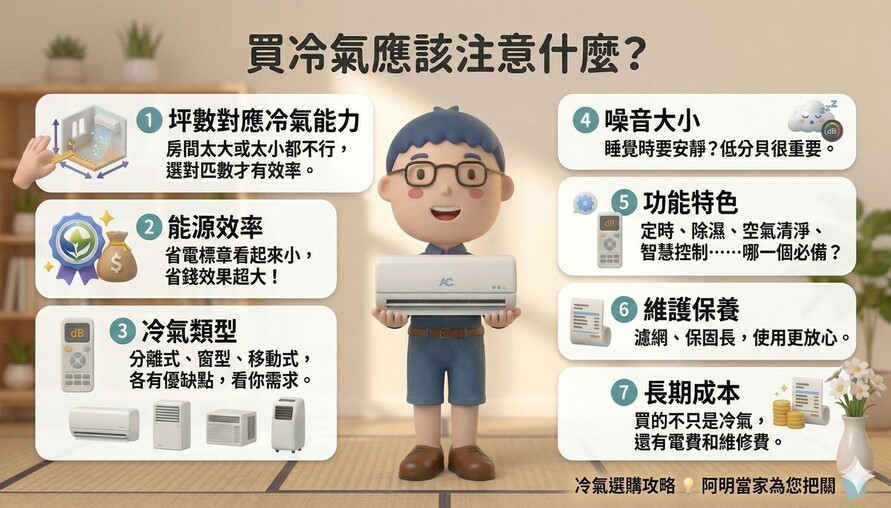 買冷氣應該注意什麼？