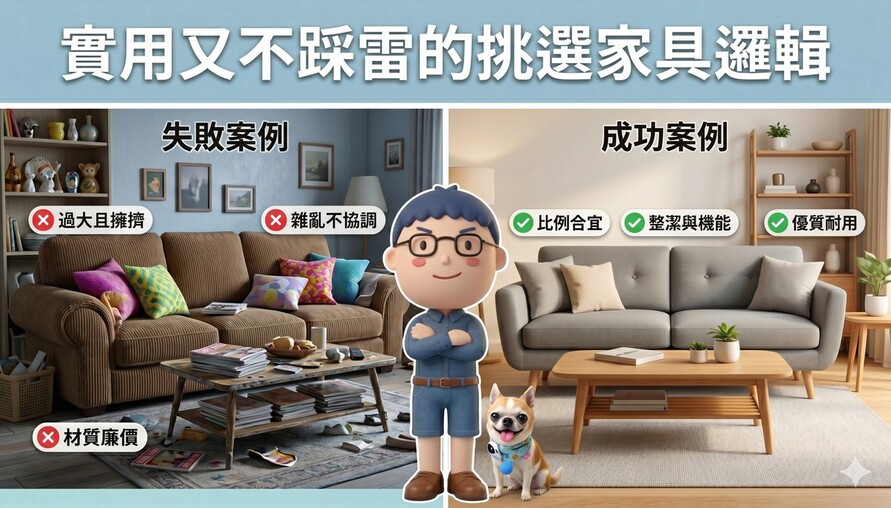 實用又不踩雷的挑選家具邏輯
