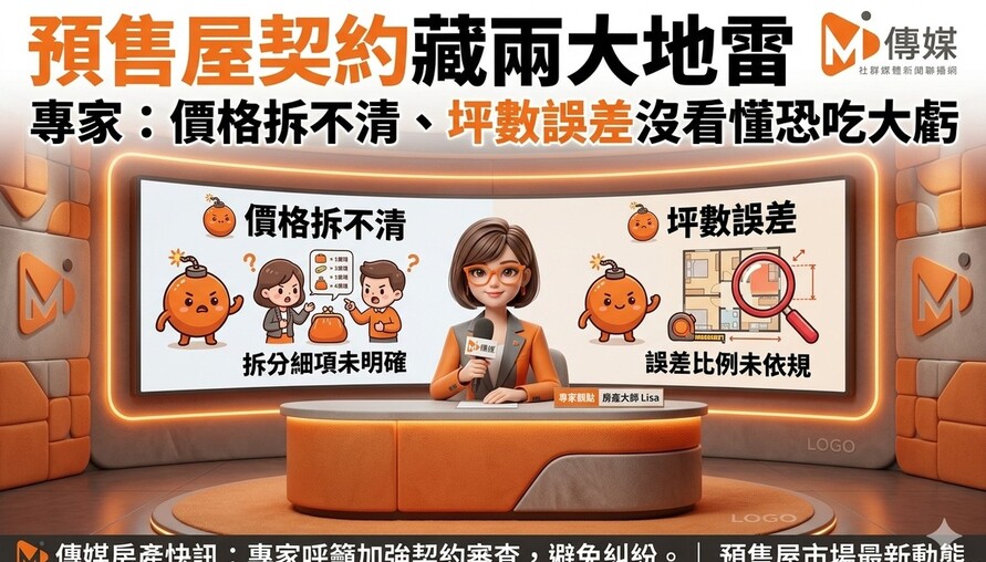 預售屋契約藏兩大地雷 專家：價格拆不清、坪數誤差沒看懂恐吃大虧