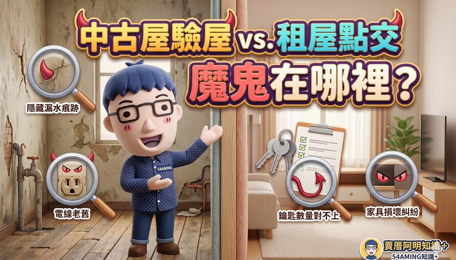 中古屋驗屋 vs. 租屋點交，魔鬼藏在哪裡？兩套檢查表一次看懂