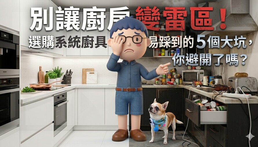 別讓廚房變雷區！選購系統廚具最容易踩到的 5 個大坑，你避開了嗎？