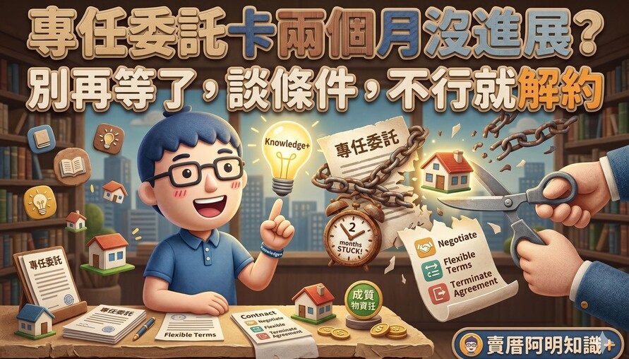 專任委託卡兩個月沒進展？別再等了，談條件，不行就解約