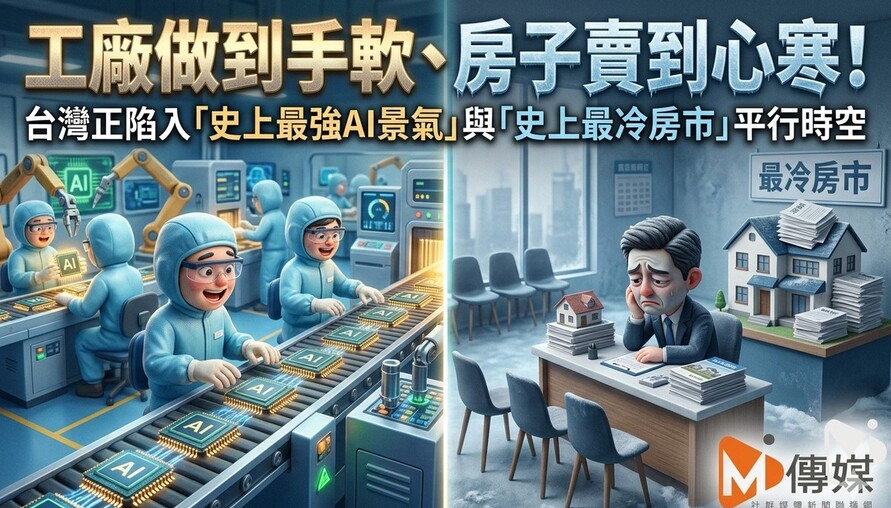 工廠做到手軟、房子賣到心寒！台灣正陷入「史上最強AI景氣」與「史上最冷房市」的平行時空