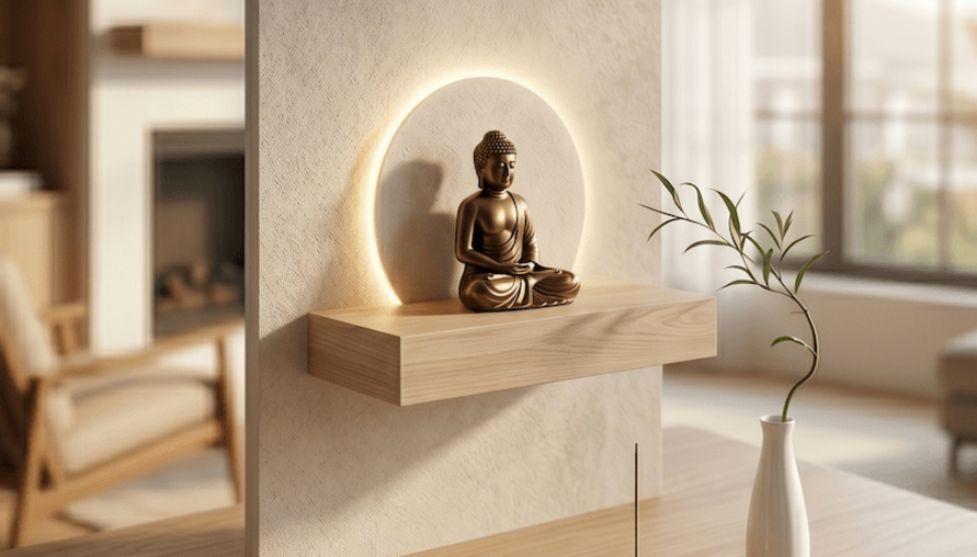 現代佛堂設計趨勢：小坪數也能打造禪意神明廳！結合風水與美學的居家開運指南