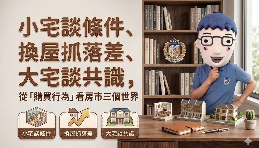 小宅談條件、中坪數談平衡、大坪數慢慢磨，三種產品殺價方式不一樣