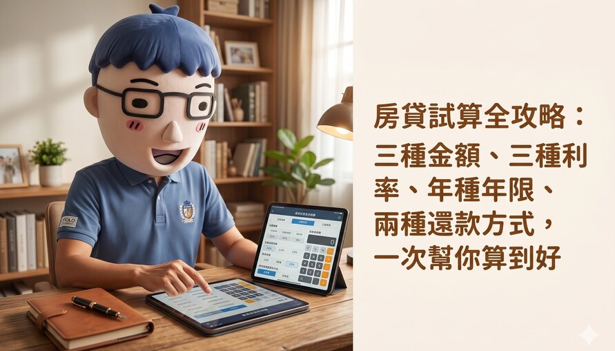房貸試算全攻略：三種金額、三種利率、三種年限、兩種還款方式，一次幫你算到好
