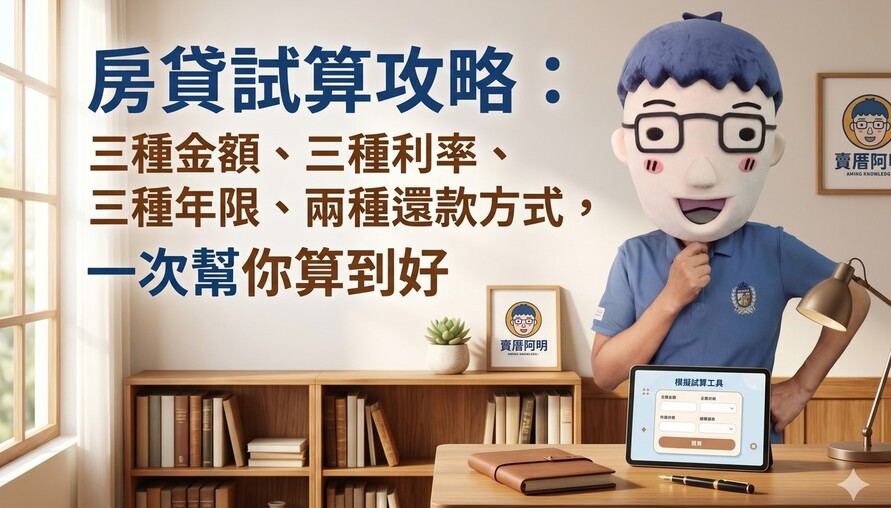 房貸試算全攻略：三種金額、三種利率、三種年限、兩種還款方式，一次幫你算到好