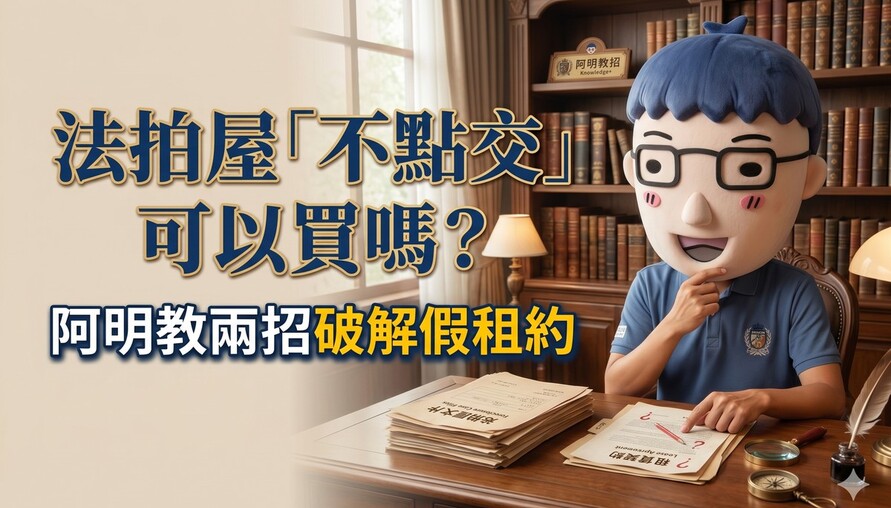 法拍屋「不點交」可以買嗎？阿明教兩招破解假租約