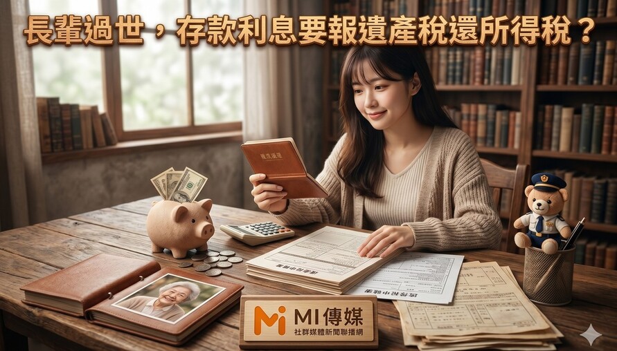 長輩過世，存款利息要報遺產稅還所得稅？
