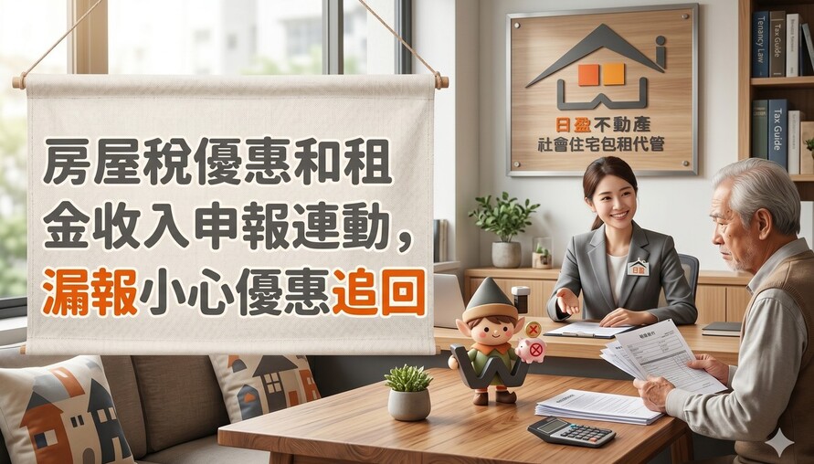 新北房東們注意！房屋稅優惠和租金收入申報是連動的，漏報小心優惠被追回