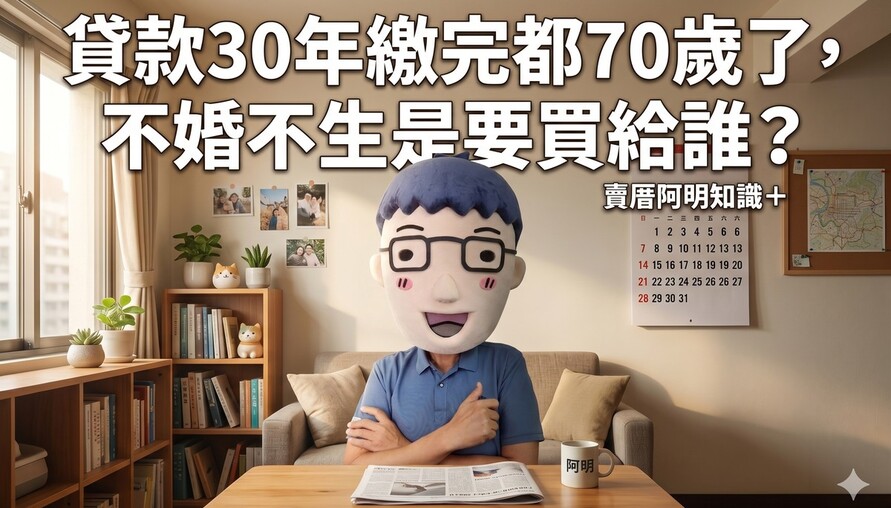 年近40被問怎麼不買房？網友：貸款30年繳完都70歲了，不婚不生是要買給誰？