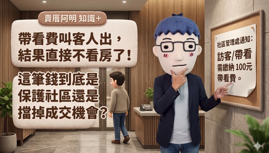 帶看費叫客人出，結果直接不看房了！這筆錢到底是保護社區還是擋掉成交機會？
