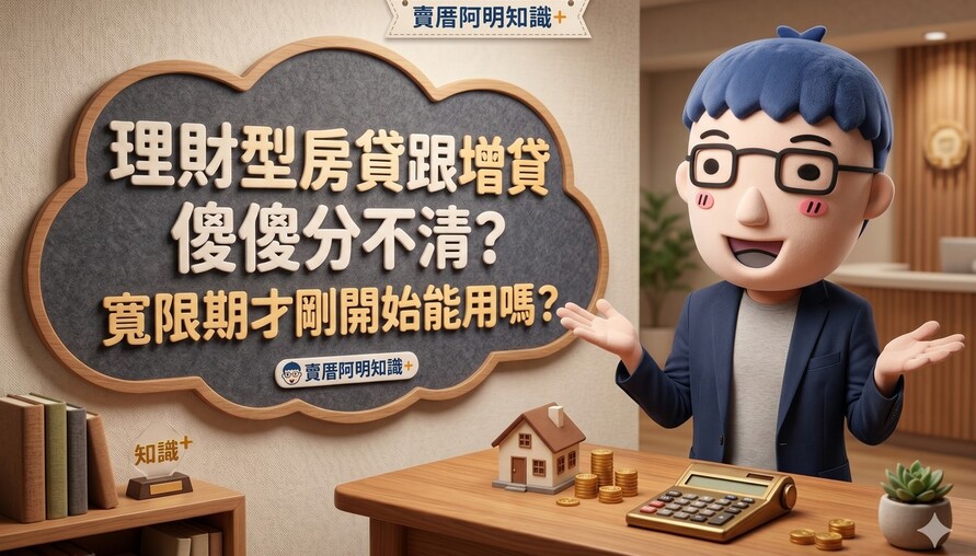 理財型房貸跟增貸傻傻分不清？寬限期才剛開始能用嗎？