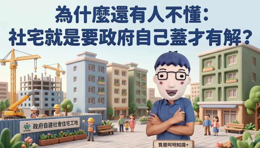 包租代管越推租金越高？為什麼還有人不懂：社宅就是要政府自己蓋才有解？