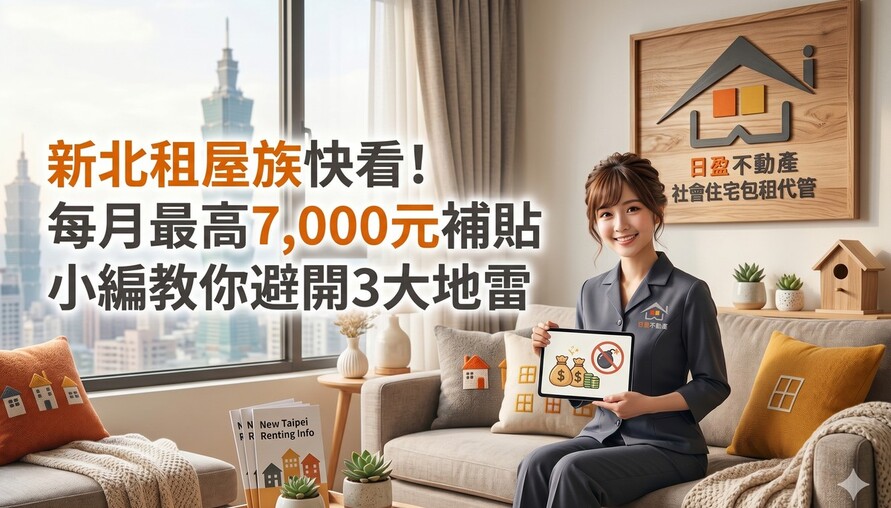新北租屋族快看！每月最高7,000元補貼入袋 小編教你避開3大地雷