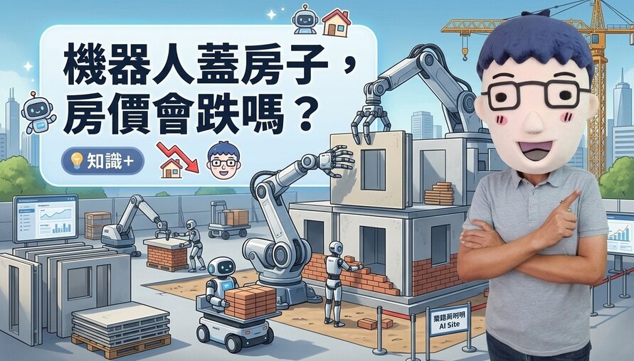 機器人蓋房子，房價會跌嗎？阿明：成本降三成，但你不一定買得到那個價