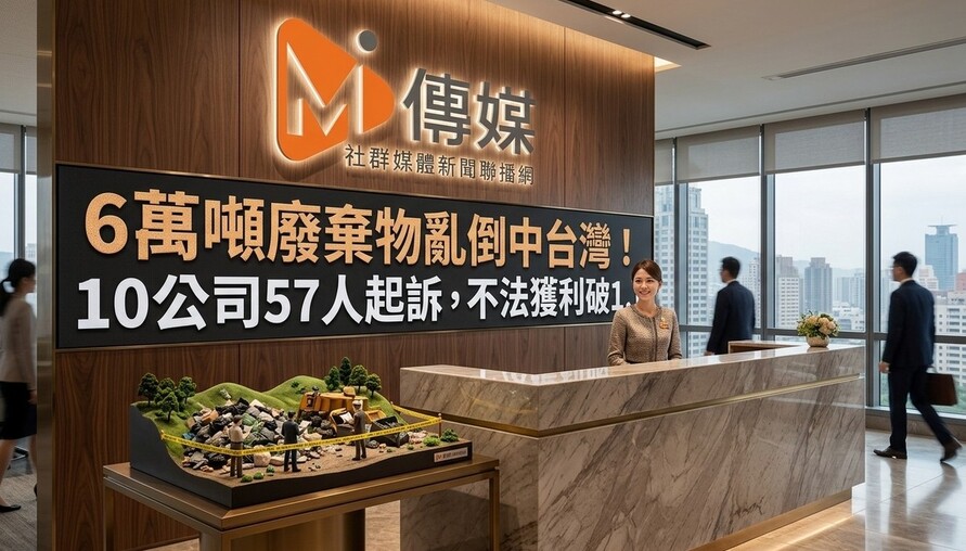 6萬噸廢棄物亂倒中台灣！雲林南投檢方大掃蕩，10公司57人起訴，不法獲利破1.1億