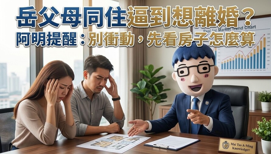 岳父母同住逼到他崩潰想離婚！律師警告：先搞清楚「房子是誰的」再說