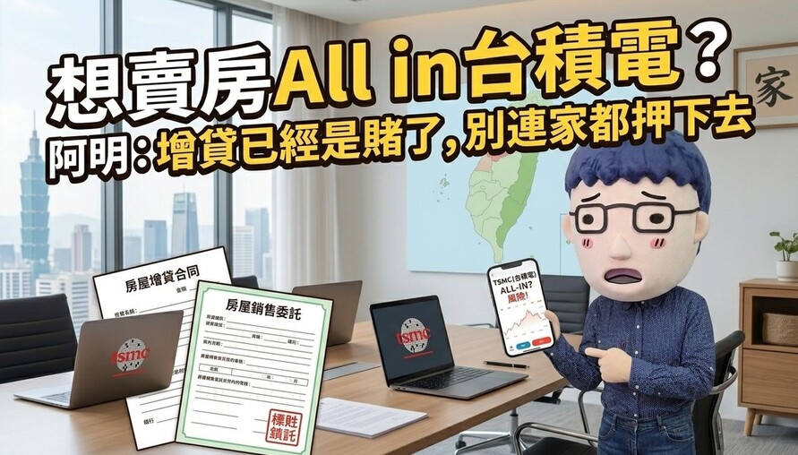 台股4萬點想賣房All in台積電？阿明：增貸已經是賭了，別連家都押下去