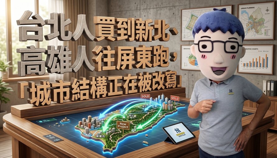 台北人買到新北、高雄人往屏東跑，不是買房升級，是「城市結構正在被改寫」