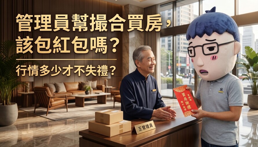 管理員幫撮合買房，該包紅包嗎？行情多少才不失禮？