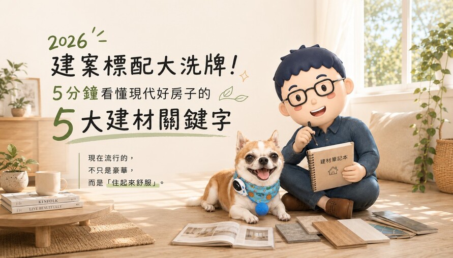 2026 建案標配大洗牌！5 分鐘看懂現代好房子的 5 大建材關鍵字