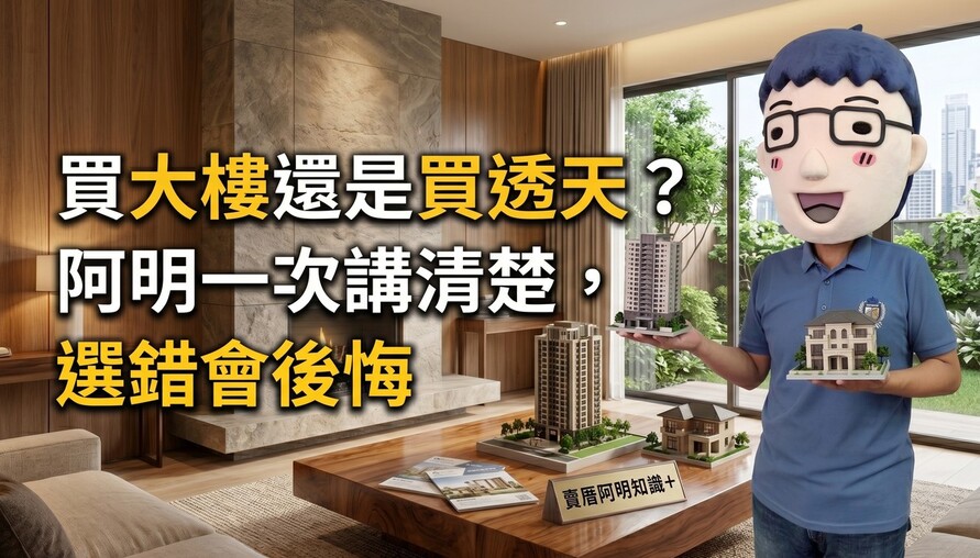 買大樓還是買透天？阿明一次講清楚，選錯會後悔