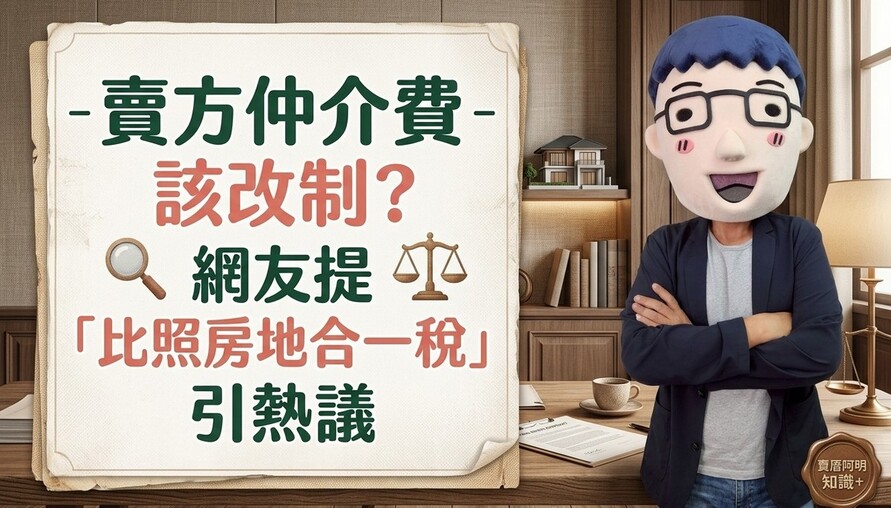 賣方仲介費該改制？網友提「比照房地合一稅」引熱議　專家：應設最低服務費