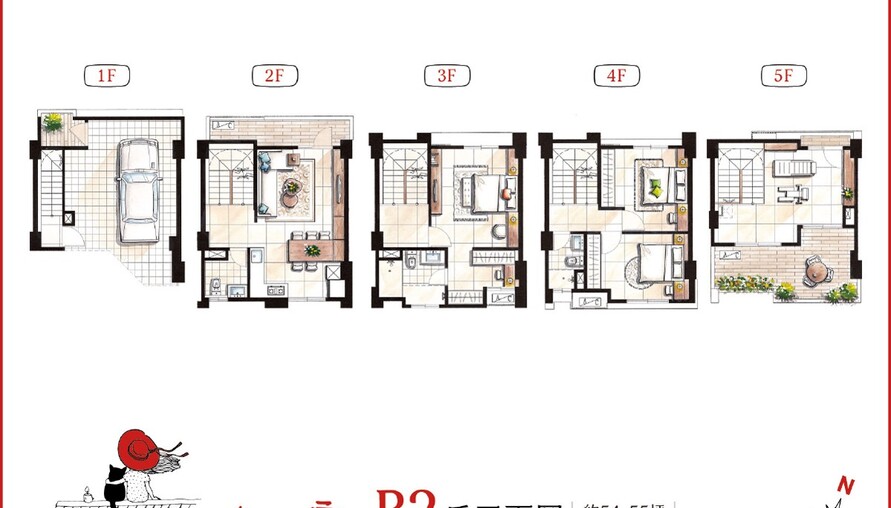 阿明幫你看建案｜楊梅「小紅帽的家」：17戶小型透天社區、德國Duravit衛浴、總價1488萬起