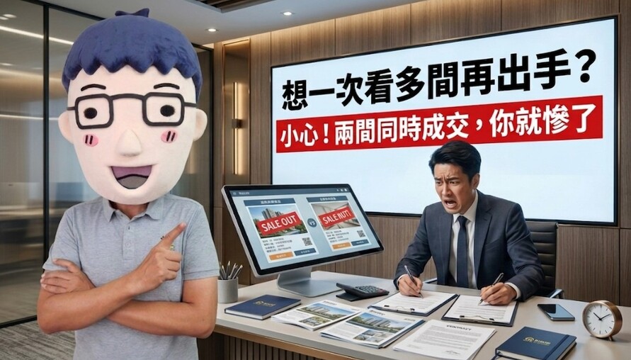 想一次看多間再出手？小心！兩間同時成交，你就慘了