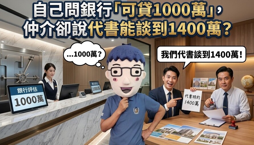 自己問銀行「可貸1000萬」，仲介卻說代書能談到1400萬？阿明：這兩個數字不科學