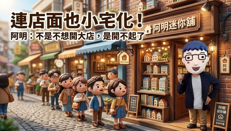 連店面也小宅化！阿明：不是不想開大店，是開不起了