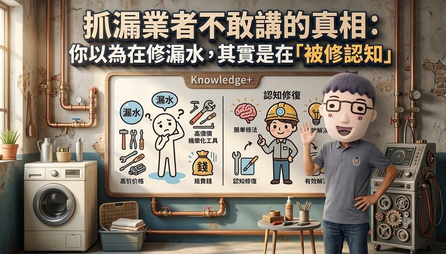 抓漏業者不敢講的真相：你以為在修漏水，其實是在「被修認知」