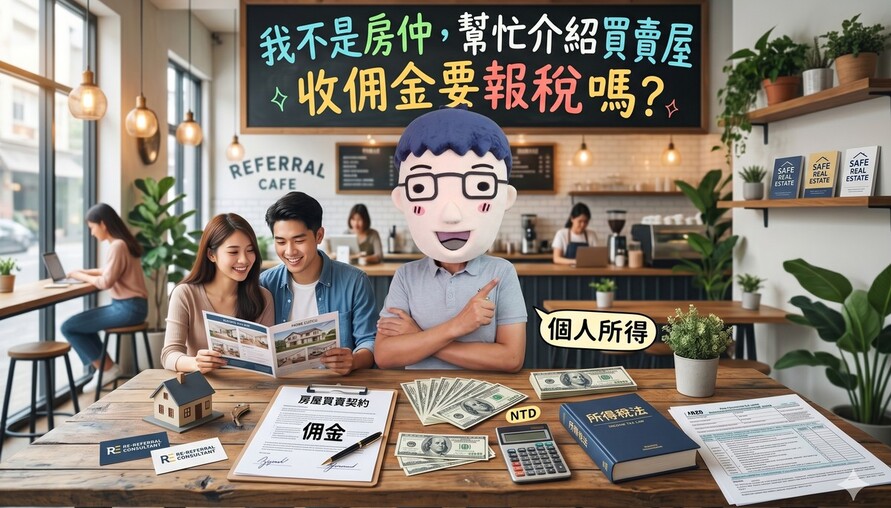 我不是房仲，幫忙介紹買賣房屋收佣金要報稅嗎？