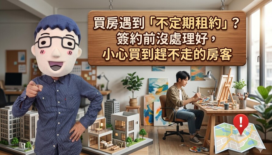 買房遇到「不定期租約」？阿明：簽約前沒處理好，小心買到趕不走的房客
