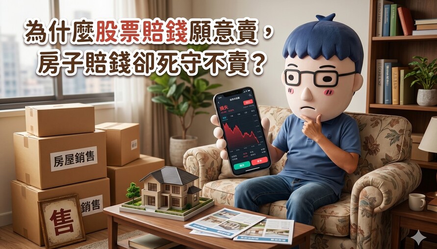為什麼股票賠錢願意賣，房子賠錢卻死守不賣？行為經濟學揭「損失厭惡」真相