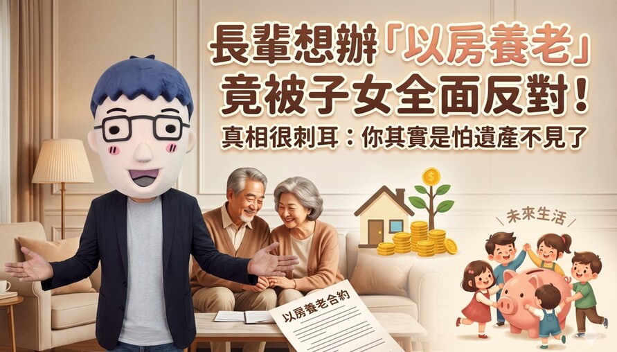 長輩想辦「以房養老」竟被子女全面反對！真相很刺耳：你其實是怕遺產不見了