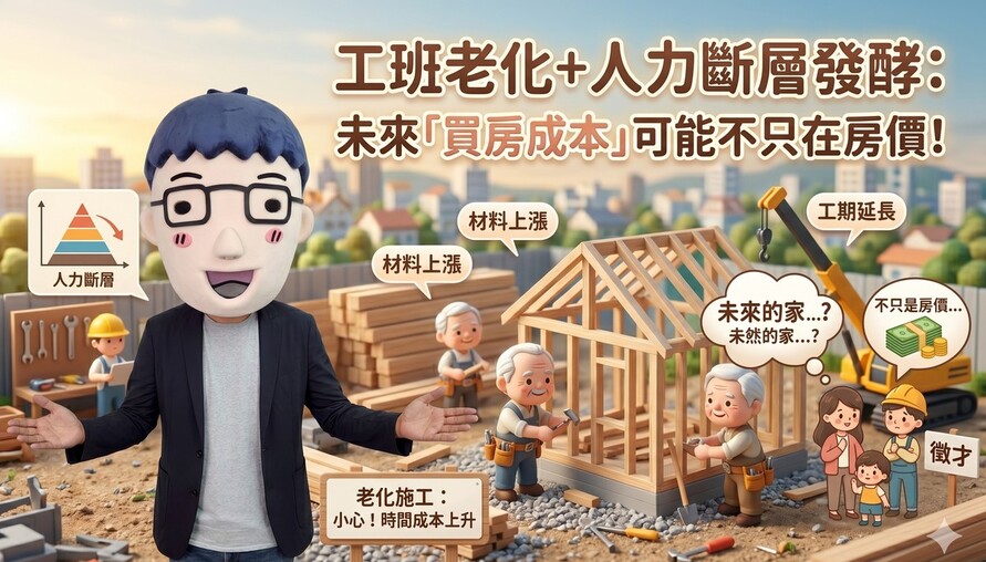 工班老化＋人力斷層發酵：未來「買房成本」可能不只在房價！